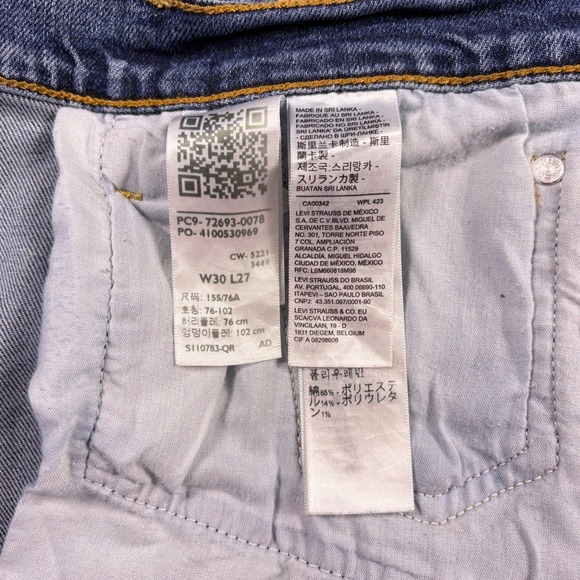 Levi's Ribcage Straight Ankle Jeans Women Msr 30x25 Medium Wash Button Fly - Picture 8 of 16